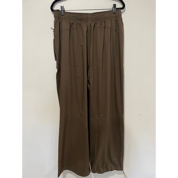 NWT Girlfriend Collective Marble Amy Adjustable Straight Pants Brown Women's L - Picture 2 of 6